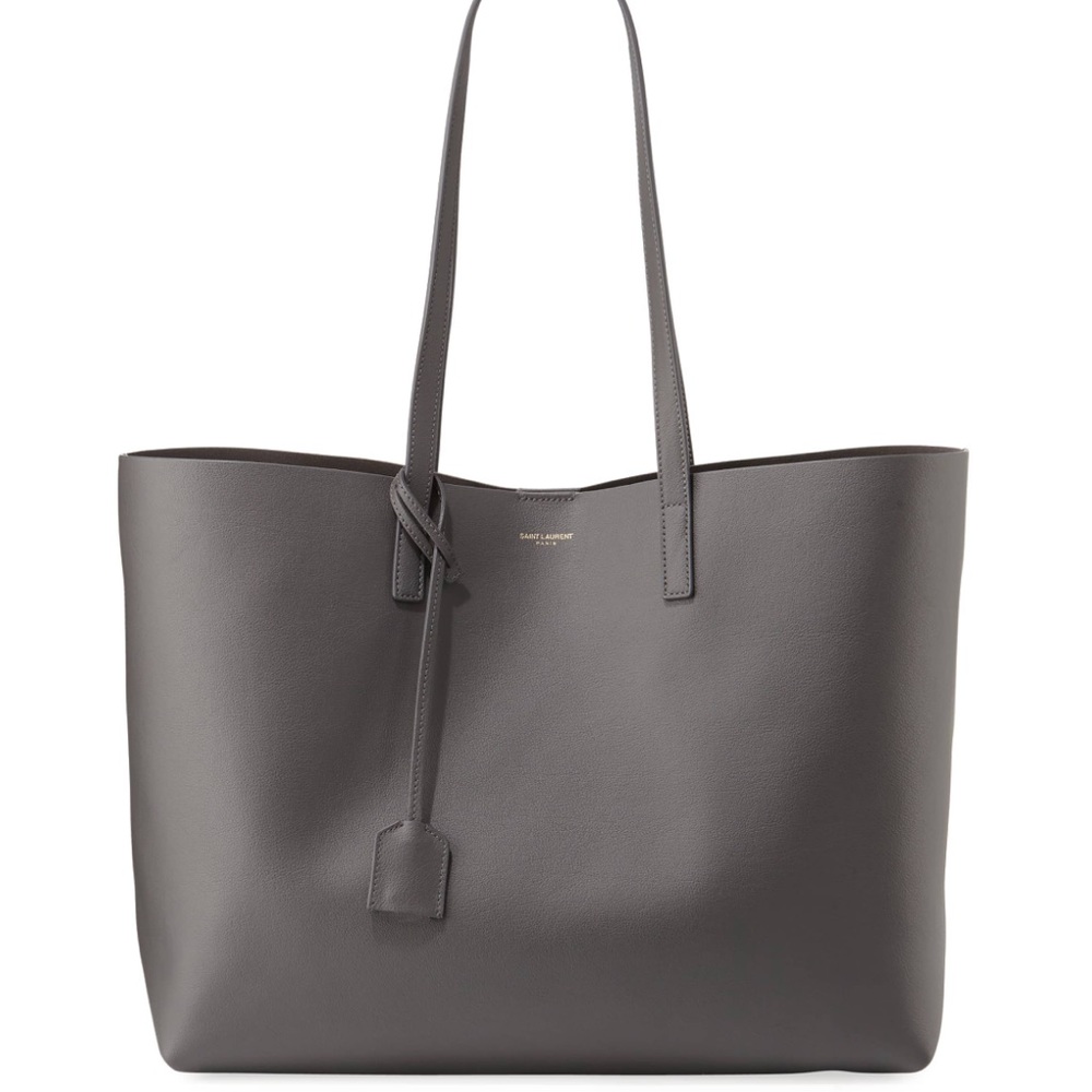 Saint Laurent East West Leather Shopping Tote